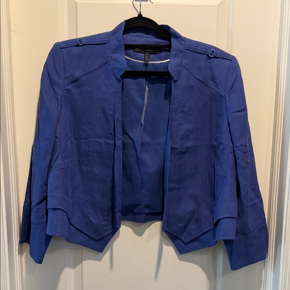 White House Black Market Royal Blue Cape Jacket